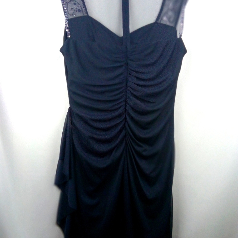 Size 12 Formal dress, blue with lace & jewels